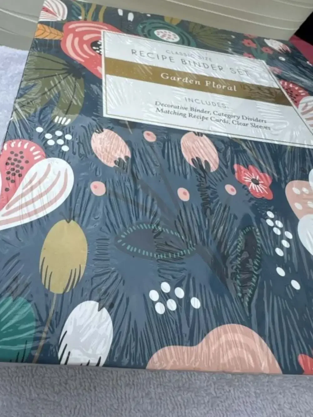 Jot & Mark Garden Floral 3-Ring Recipe Binder Organizer Set